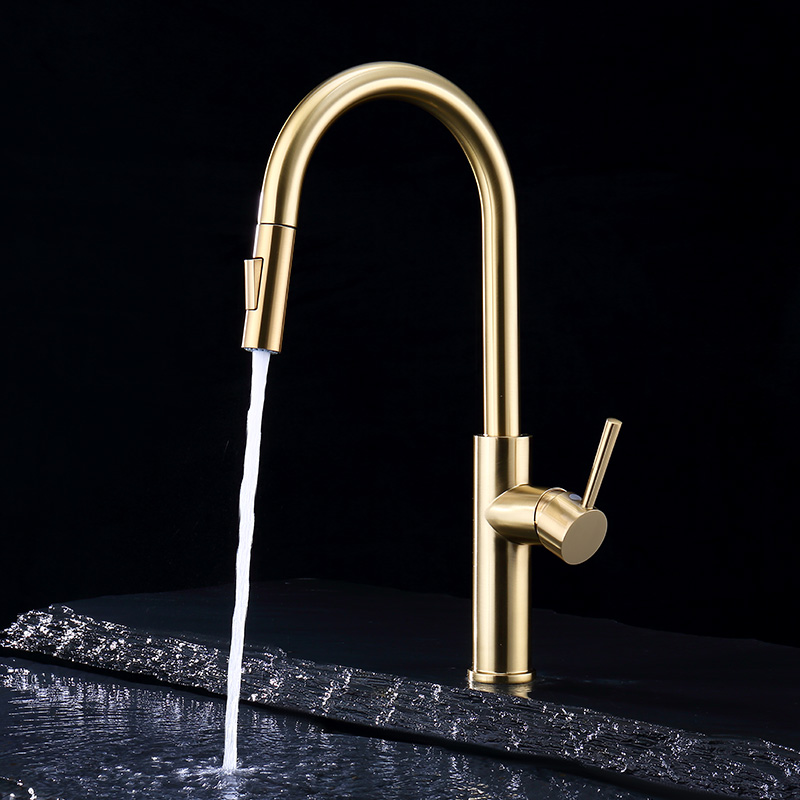 OUBAO New Tall Kitchen Sink Faucet With Spray,European styles for home hardware