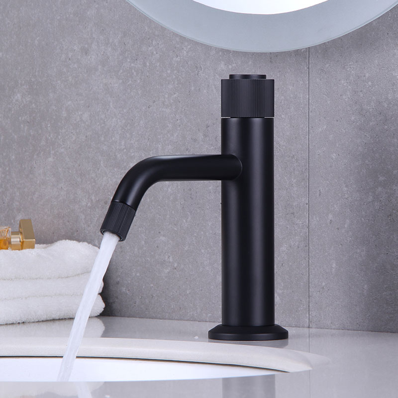 Sink Faucets with Chrome and Black Single Hole Vanity Faucets Factory
