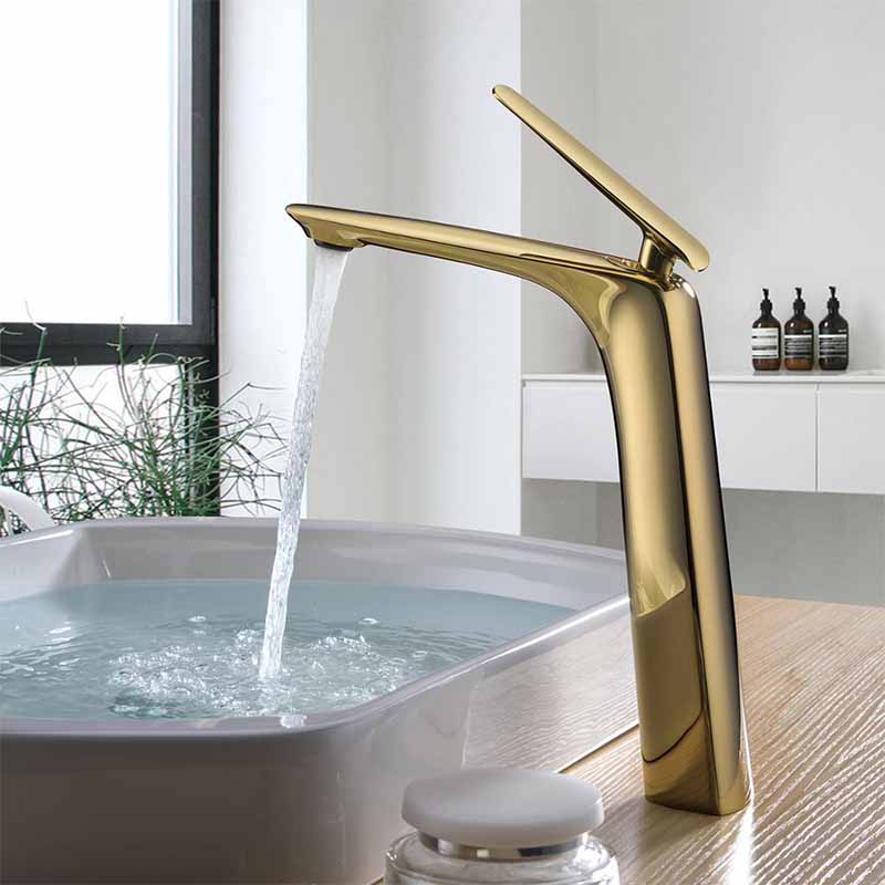 Bathroom Faucets with Single Lever Brass Chrome Tall Tap in Factory Price