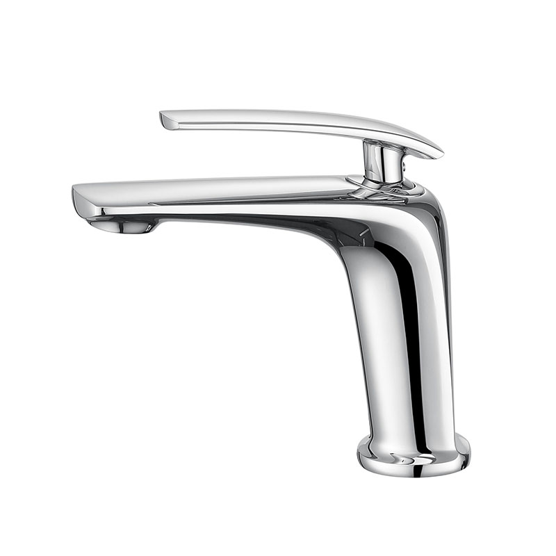 Bathroom Sink Faucet PVD Single Hole Sink Brass Waterfall Faucet Desinger