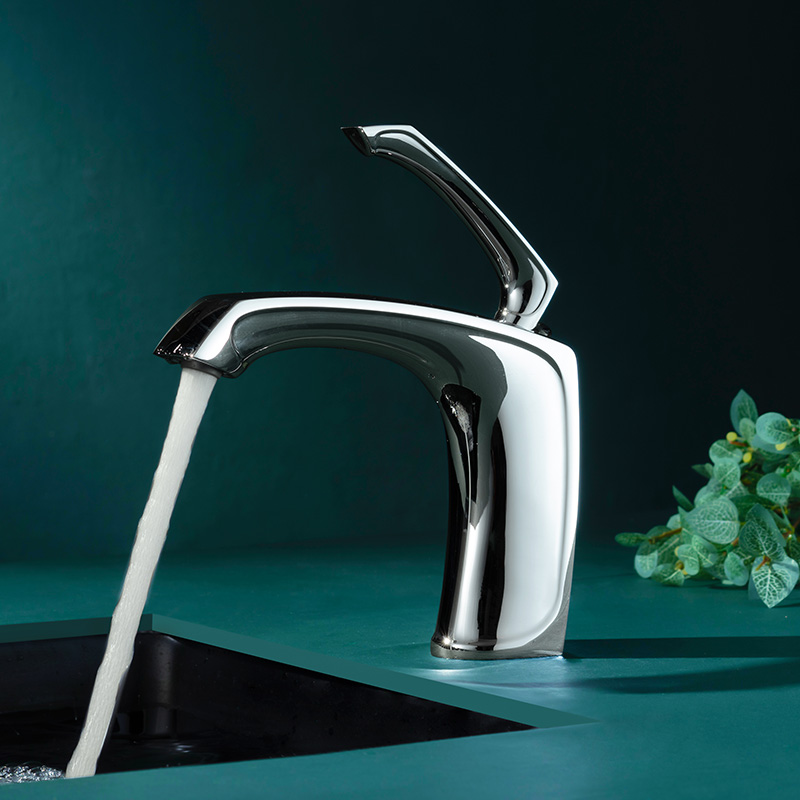 OUBAO brass wash basin sink faucet, copper unique  modern design