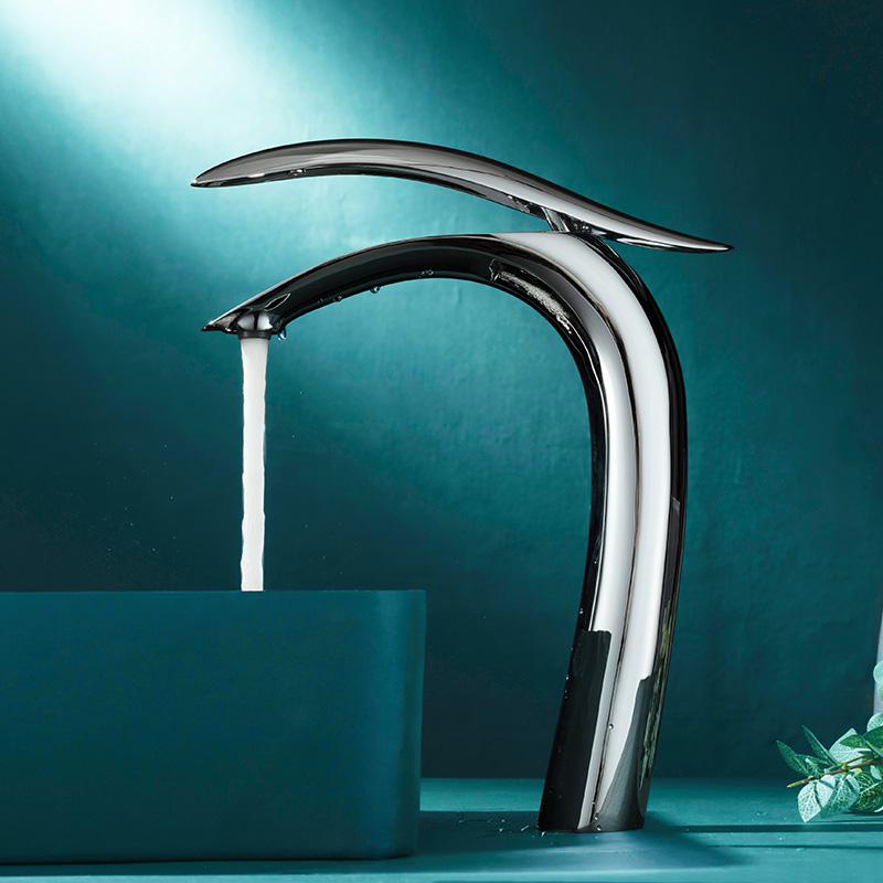 OUBAO Best unique Vessel Sink faucet Chrome- brass single handle
