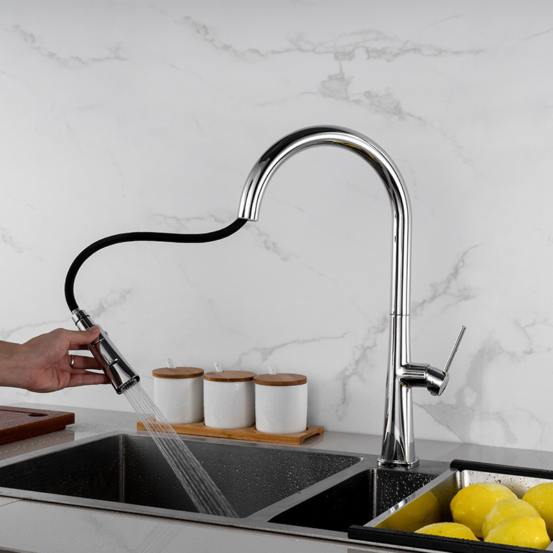 OUBAO Kitchen Sink Faucet with Pull Down Sprayer wholesale