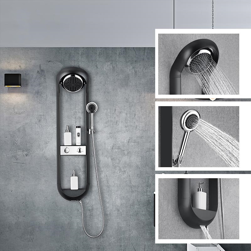 OUBAO Black Shower Faucet Multi Function Modern Wall Mount Water Shower Faucets