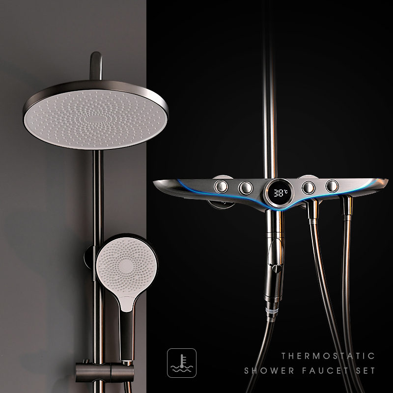 Digital LED Bathroom Shower Mixer Intelligent Thermostatic Shower Control System for Bathroom