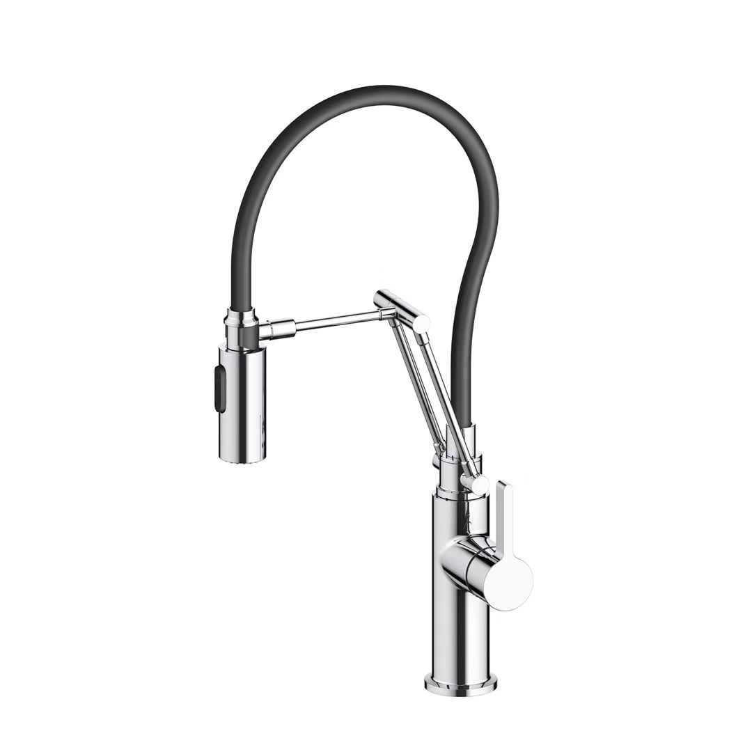 Modern Kitchen Sink Faucet with Single Handle and Pull Down Sprayer Manufacturer