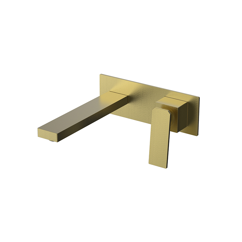 Zinc and Brass Single Lever Bathroom Sink Faucet in Gold