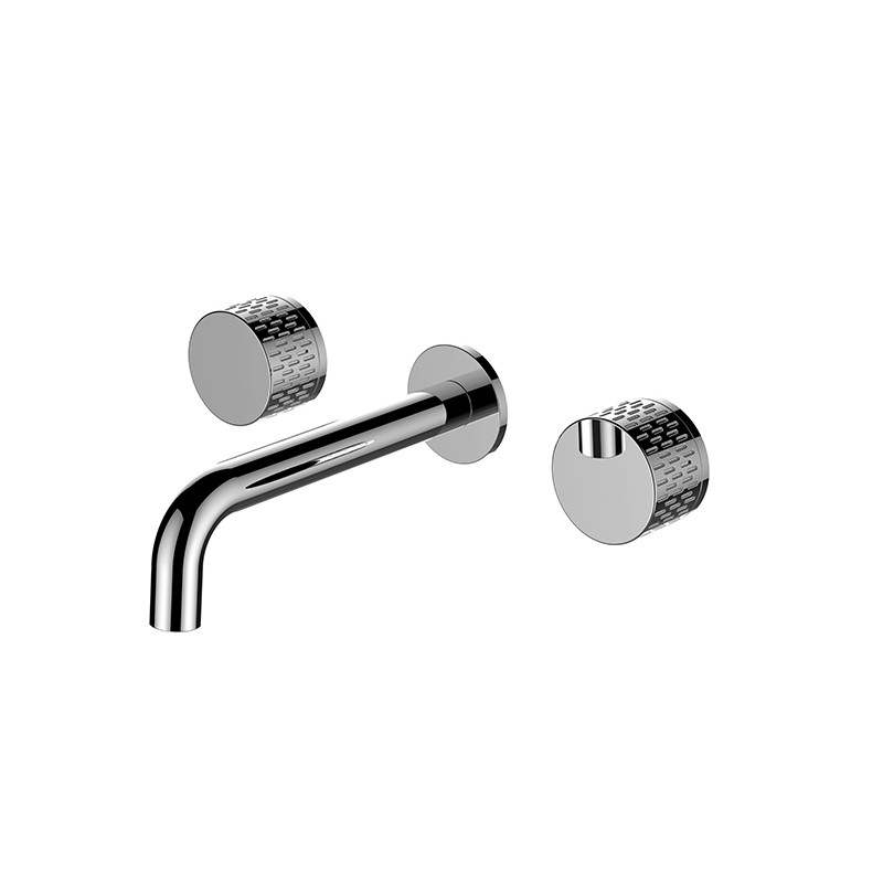 OUBAO Two Handles Wall Mounted Faucet Bathroom Sink Faucets