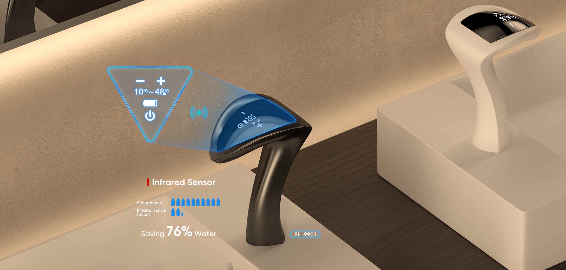 Bathroom basin faucet